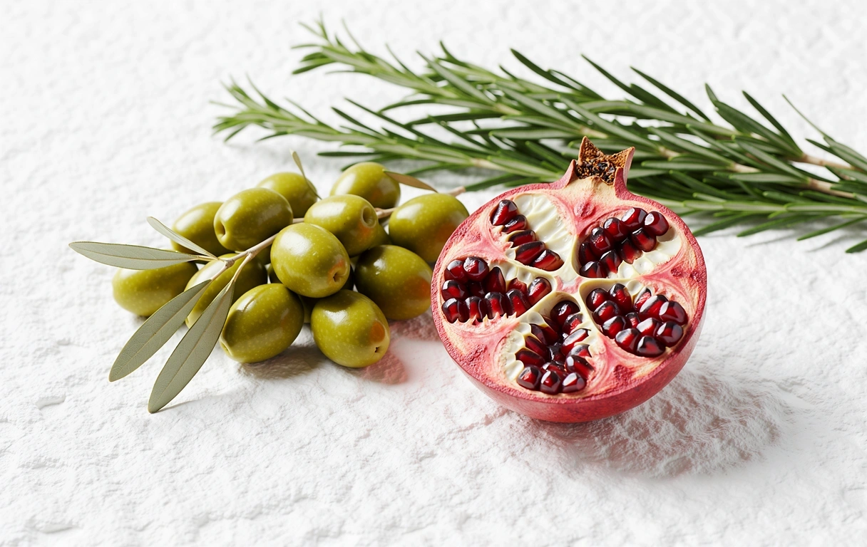 Ingredientes mediterráneos frescos